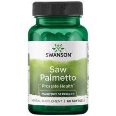 Swanson Saw Palmetto 320 milligrams softgels bottle label