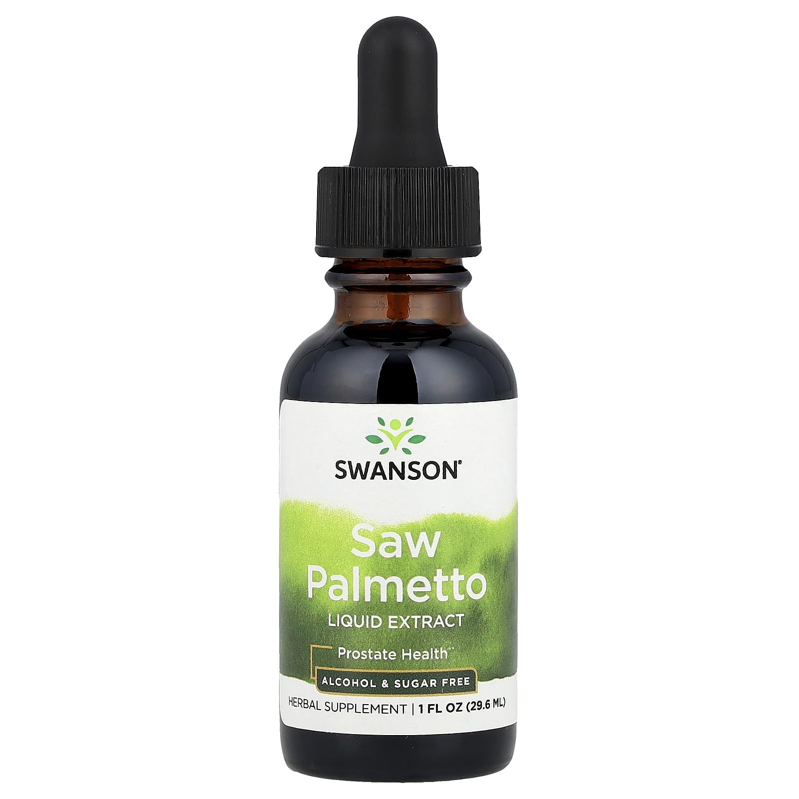 Swanson Saw Palmetto Liquid Extract bottle, 1 FL OZ