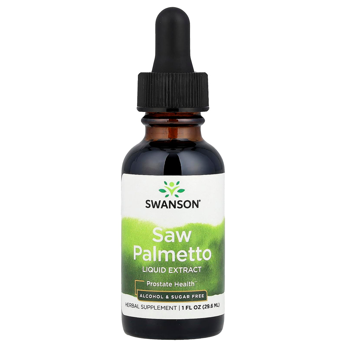 Swanson Saw Palmetto Liquid Extract bottle, 1 FL OZ