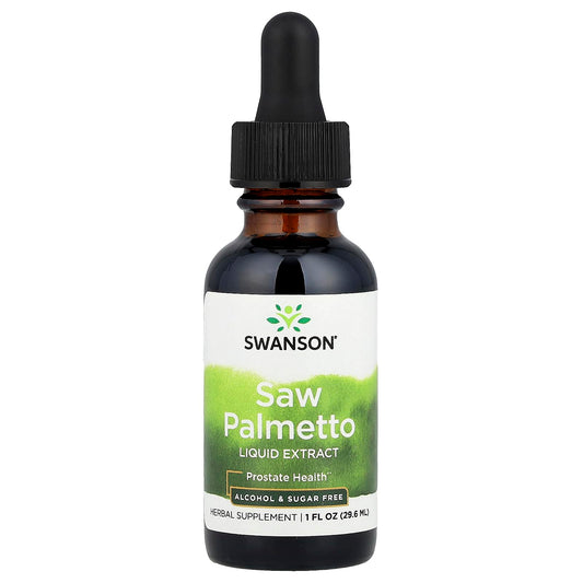 Swanson Saw Palmetto Liquid Extract bottle, 1 FL OZ