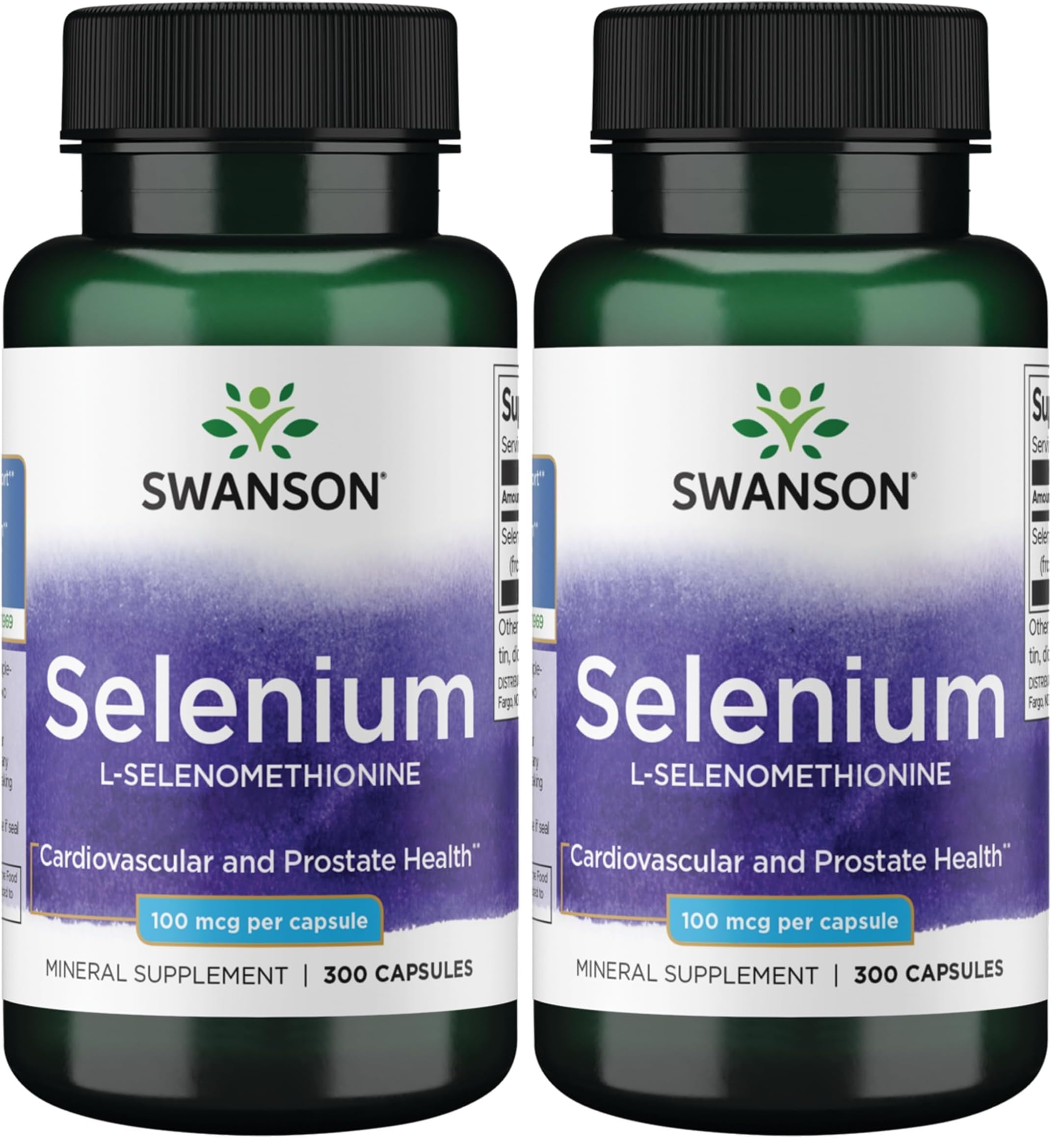 Swanson Selenium L-Selenomethionine 300 capsules pack 2 front view