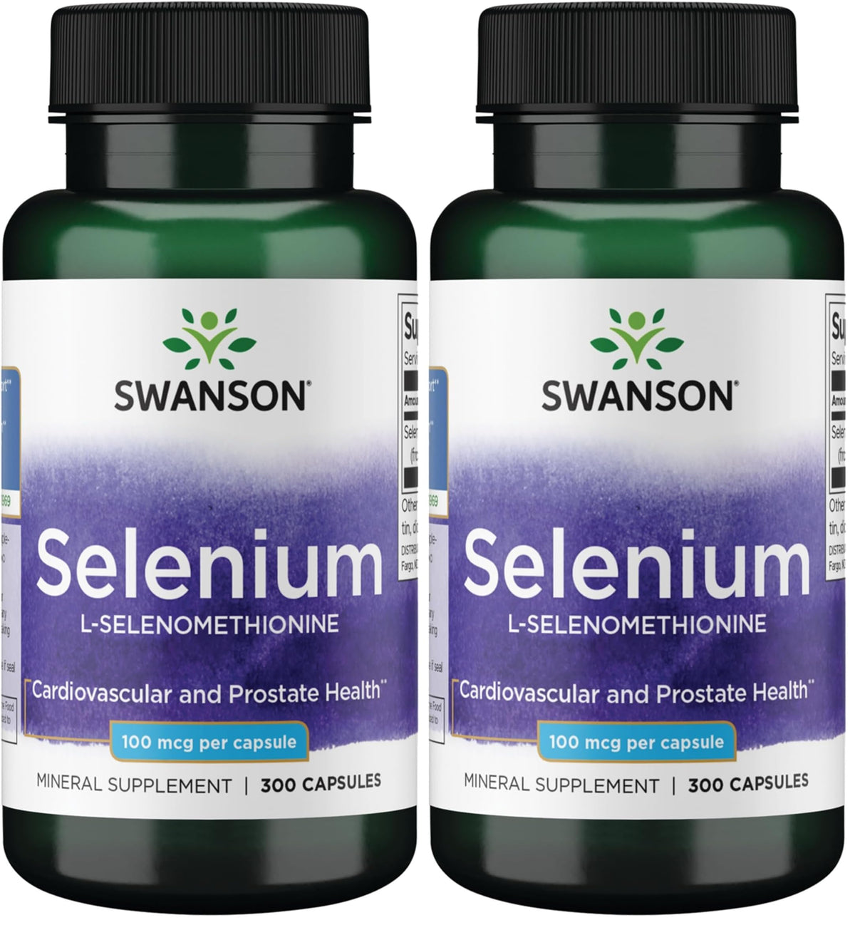 Swanson Selenium L-Selenomethionine 300 capsules pack 2 front view
