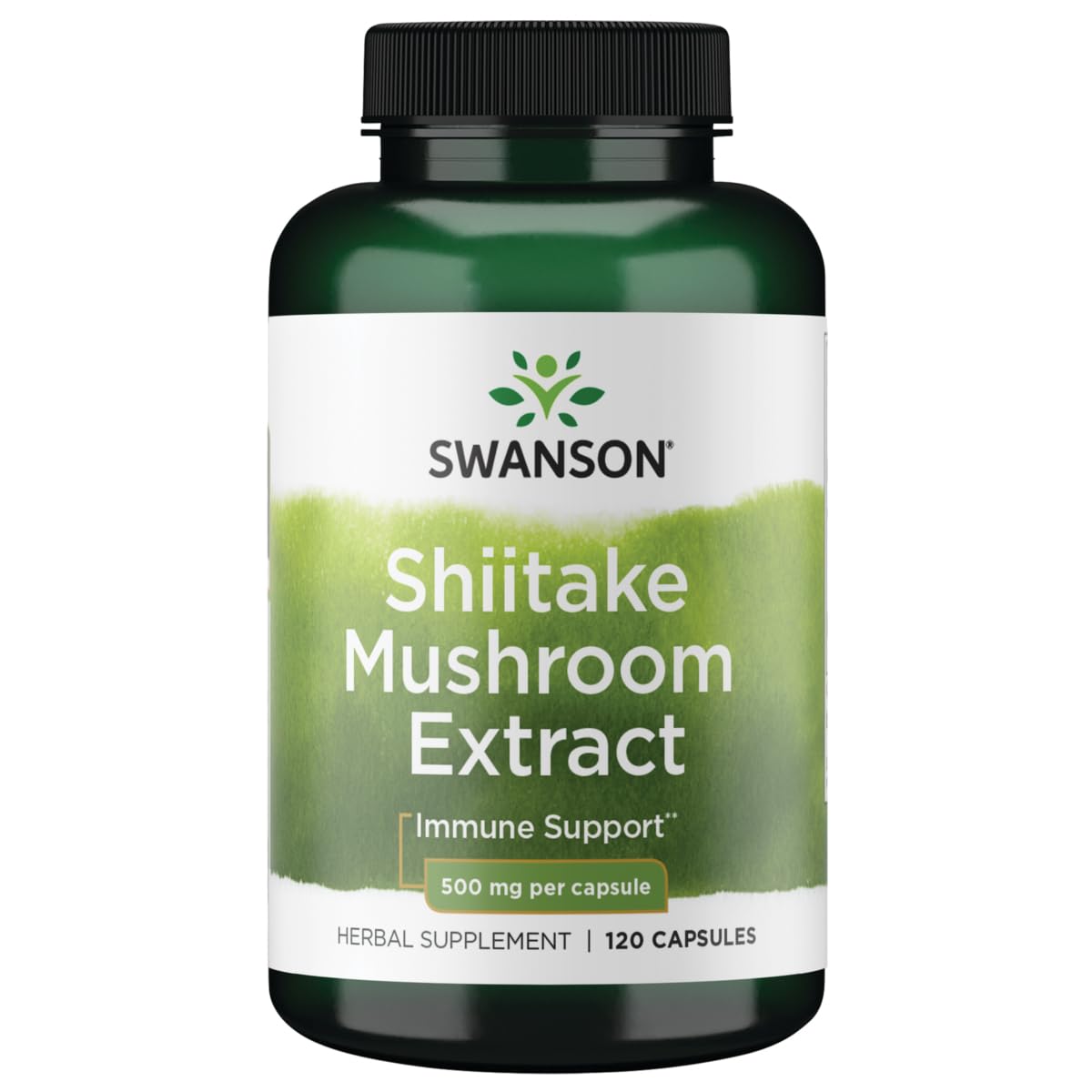 Swanson Shiitake Mushroom Extract 4:1 500 mg bottle label