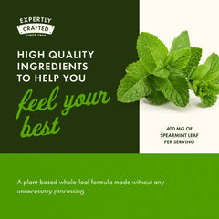 GMP-certified facility icon next to Spearmint Leaf product