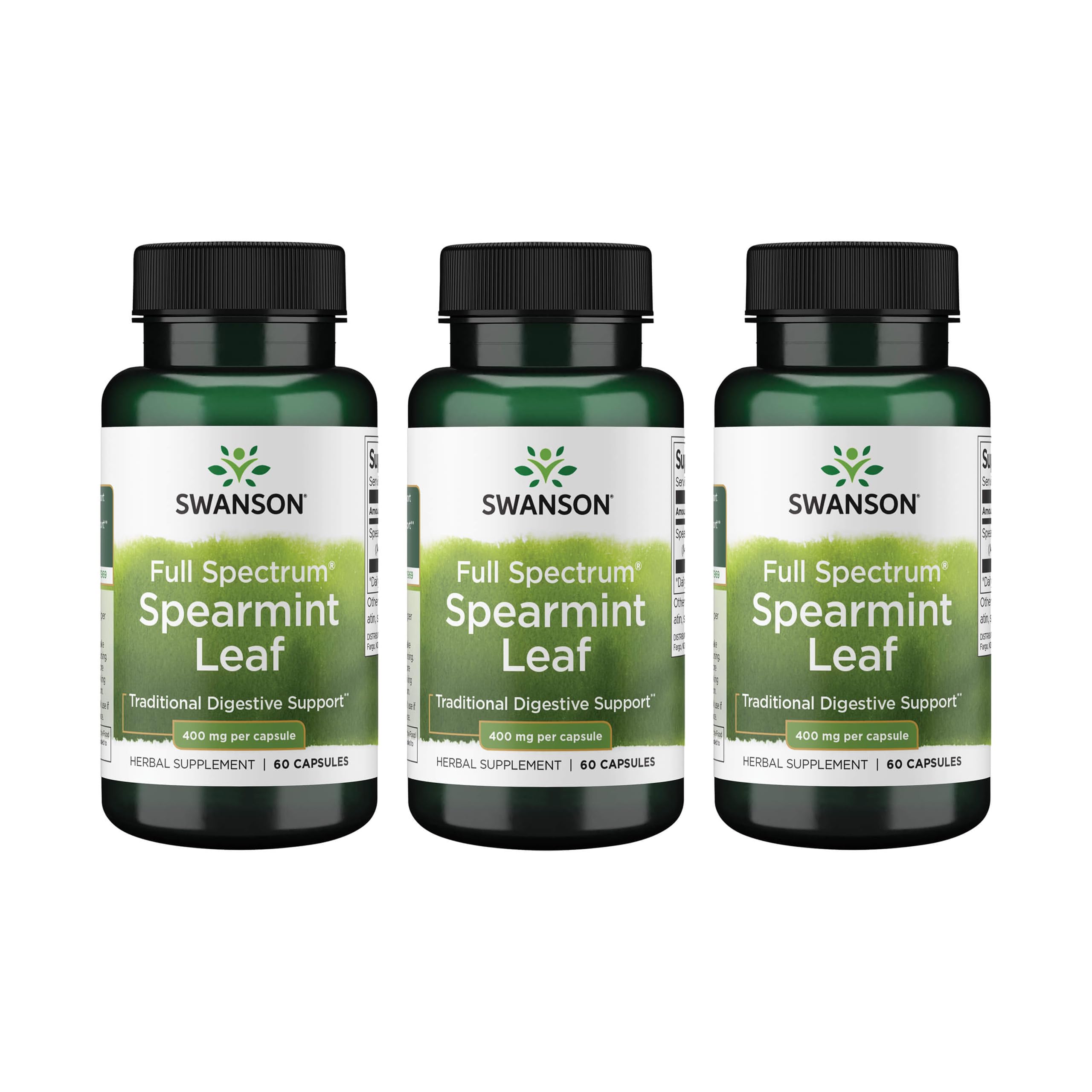 Swanson Spearmint Leaf Full Spectrum bottle front label