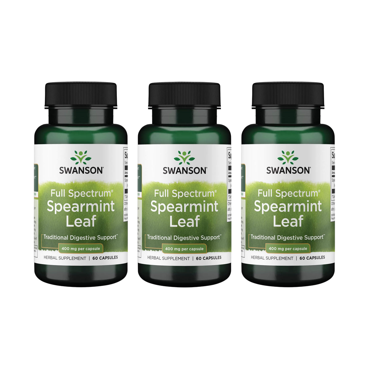 Swanson Spearmint Leaf Full Spectrum bottle front label