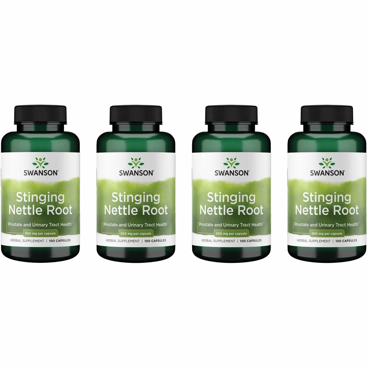 Swanson Stinging Nettle Root bottle - 100 capsules, 500 mg each