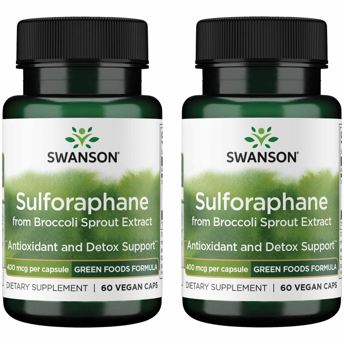 Swanson Sulforaphane broccoli sprout extract bottle label