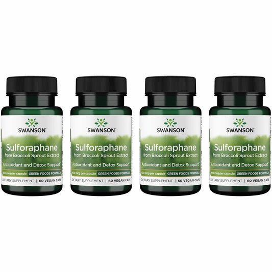 Bottle of Swanson Sulforaphane broccoli sprout extract capsules