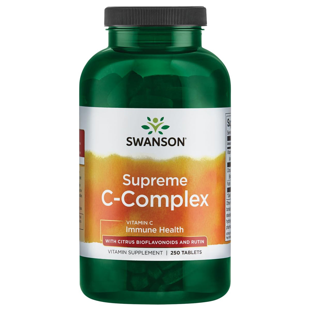 Swanson Supreme Vitamin C Complex 250 Tabs bottle label