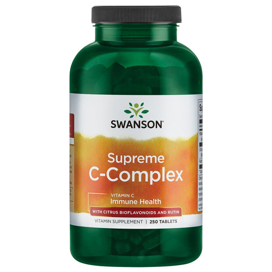 Swanson Supreme Vitamin C Complex 250 Tabs bottle label
