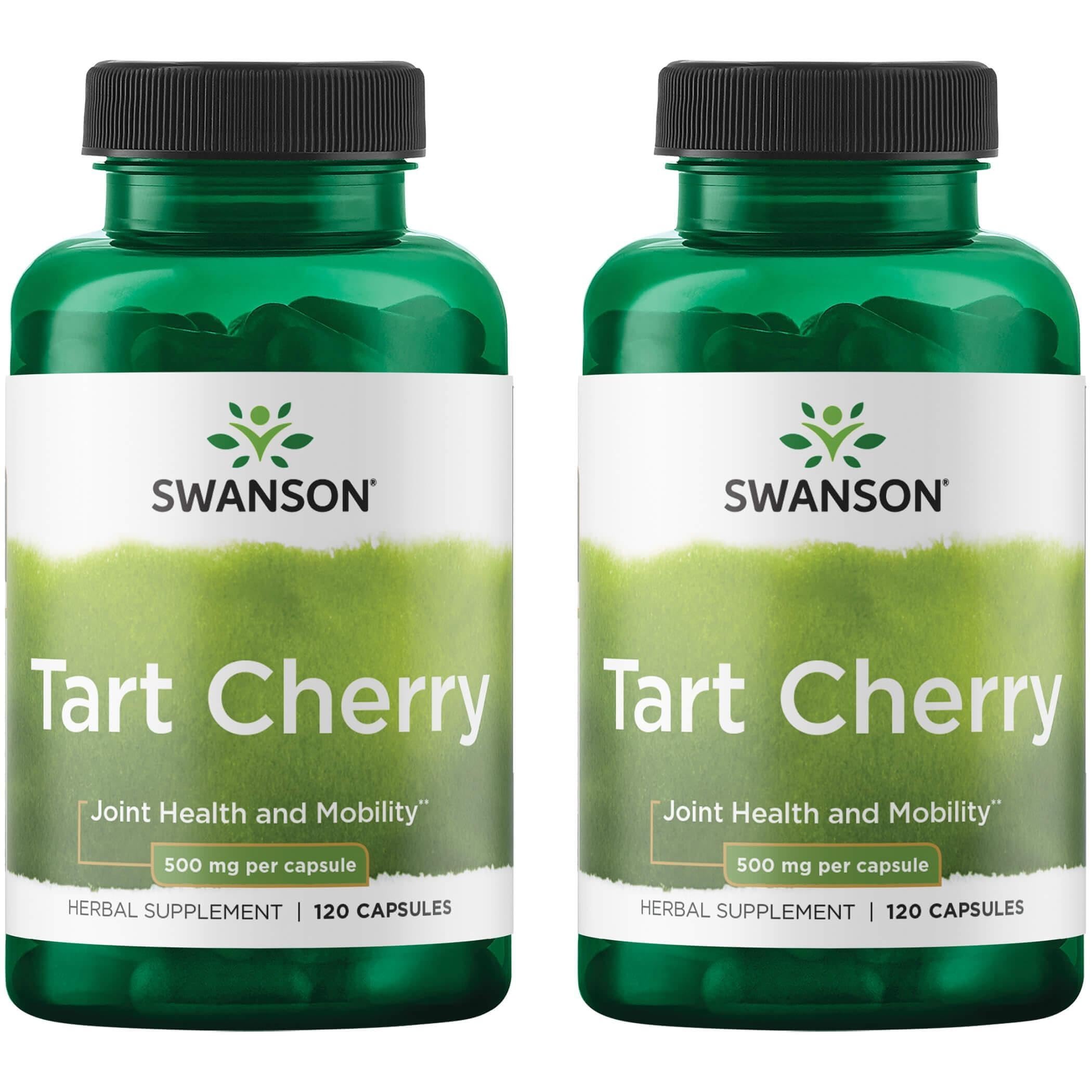 Swanson Tart Cherry 500 mg 120 Caps bottle – 2 Pack