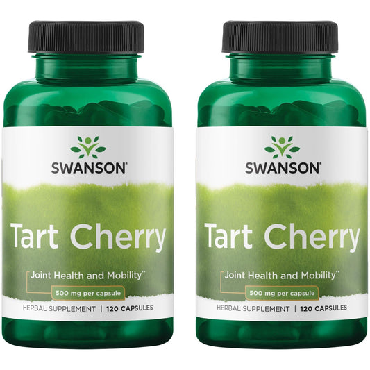 Swanson Tart Cherry 500 mg 120 Caps bottle – 2 Pack