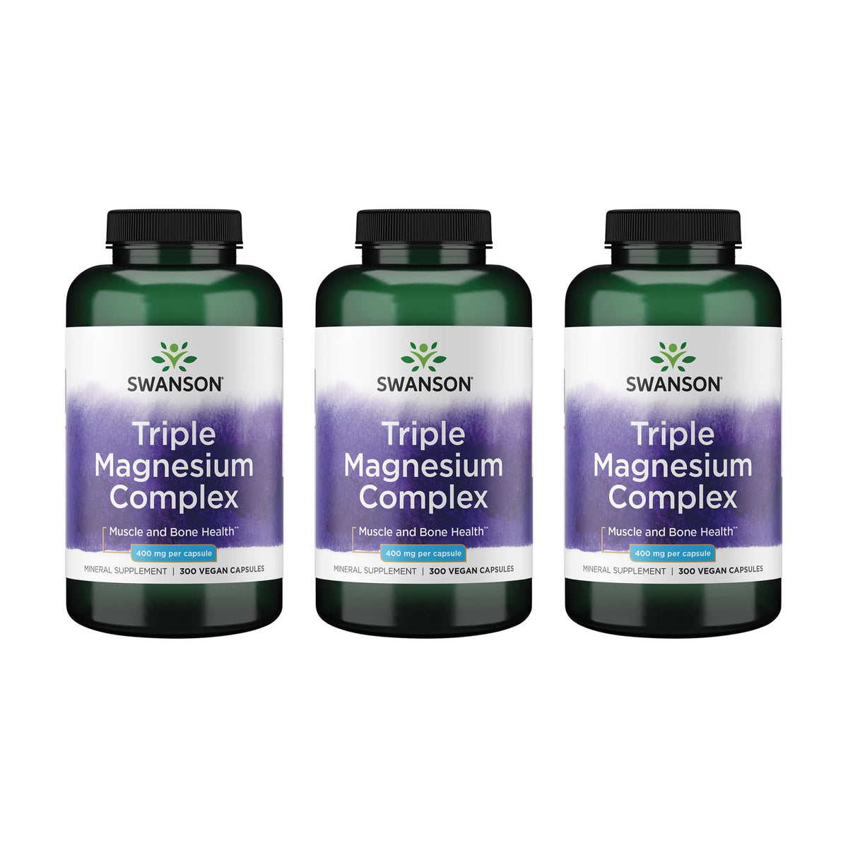 Swanson Triple Magnesium Complex bottle on white background
