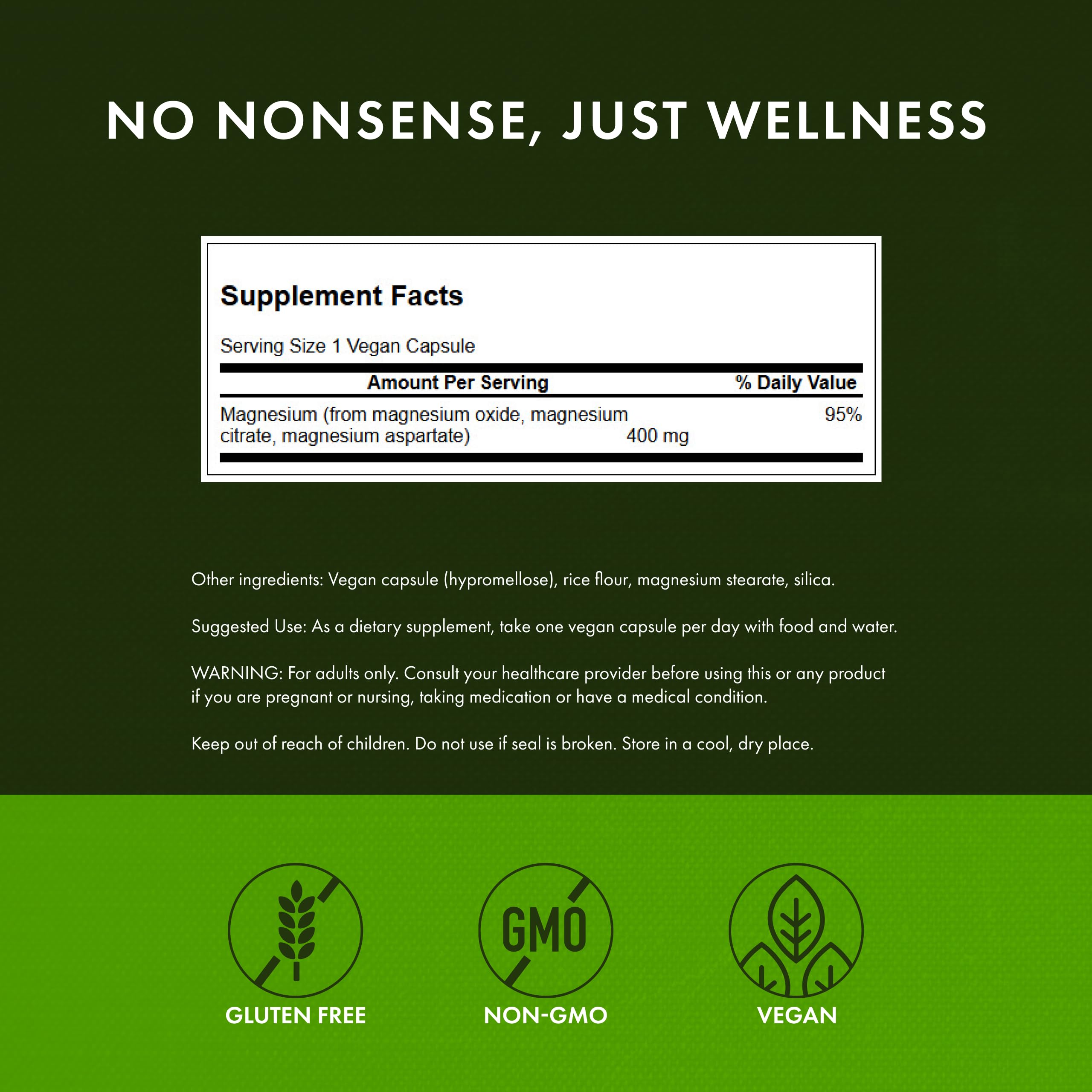 Swanson Triple Magnesium Complex capsules for easy daily intake