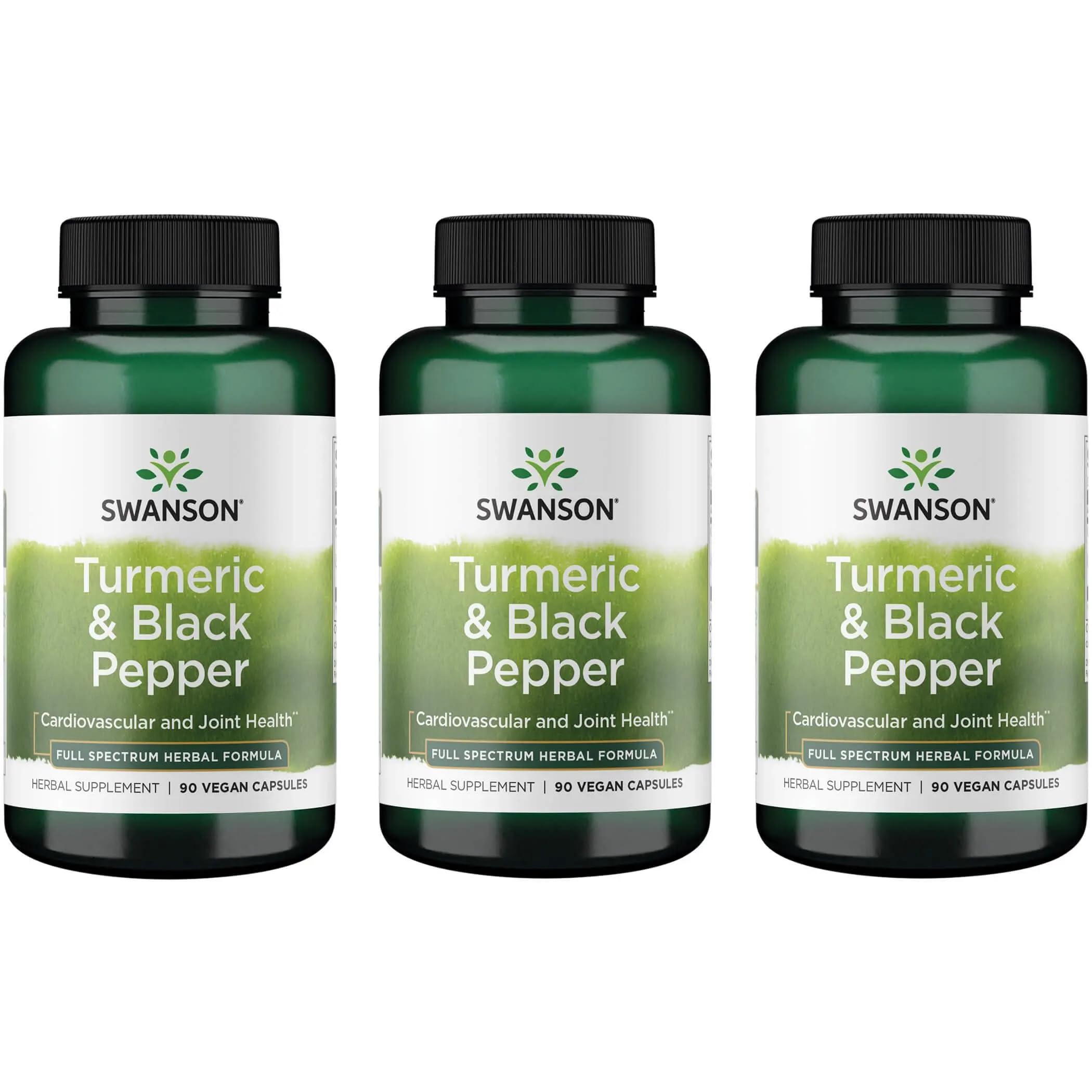 Swanson Turmeric & Black Pepper 90 Veg Caps bottle
