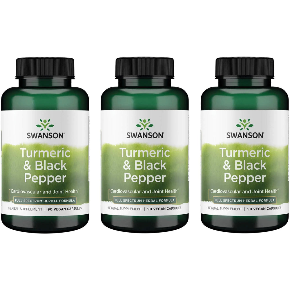 Swanson Turmeric & Black Pepper 90 Veg Caps bottle