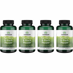 Swanson Turmeric and Black Pepper 90-veg caps bottle front may support joint comfort