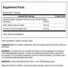 Three herbs turmeric, garlic, and cayenne for cardiovascular support