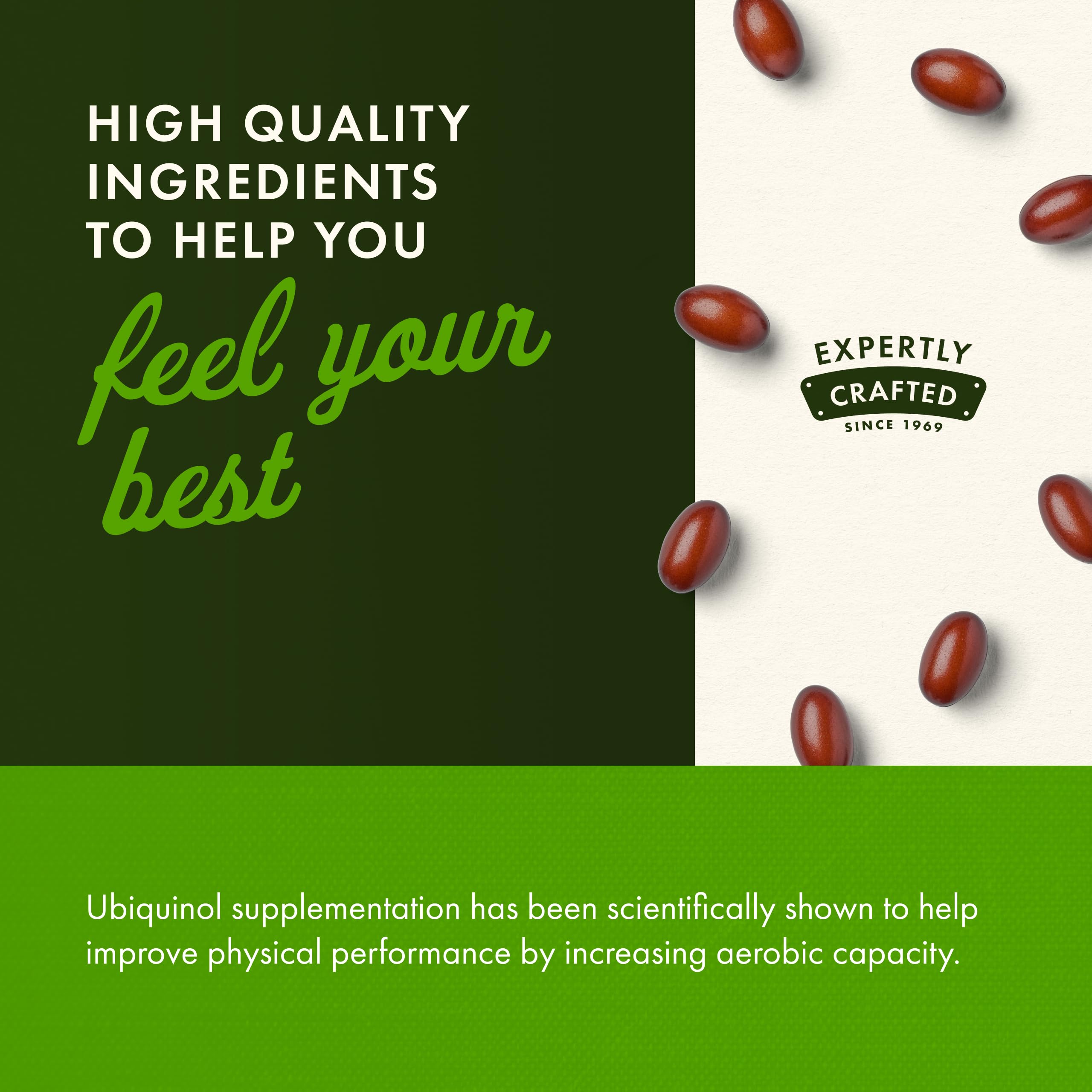 Premium CoQ10 ubiquinol in stabilized, bio-identical form