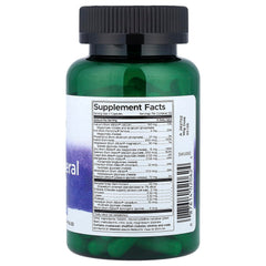 Close-up of Albion chelated minerals and capsules from Swanson Multi-MIN bottle