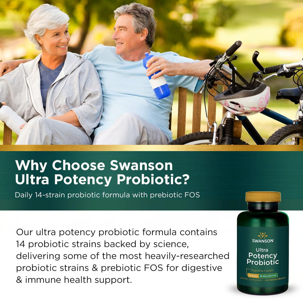 Side view of the two-pack Swanson Ultra Probiotic bottles