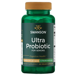 Swanson Ultra Probiotic for Seniors bottle with 60 vegetarian capsules
