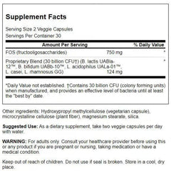 Label highlighting 30 Billion CFU potency
