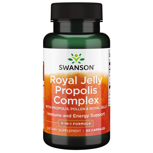 Bottle of Swanson Ultra Royal Jelly Propolis Complex 60 capsules