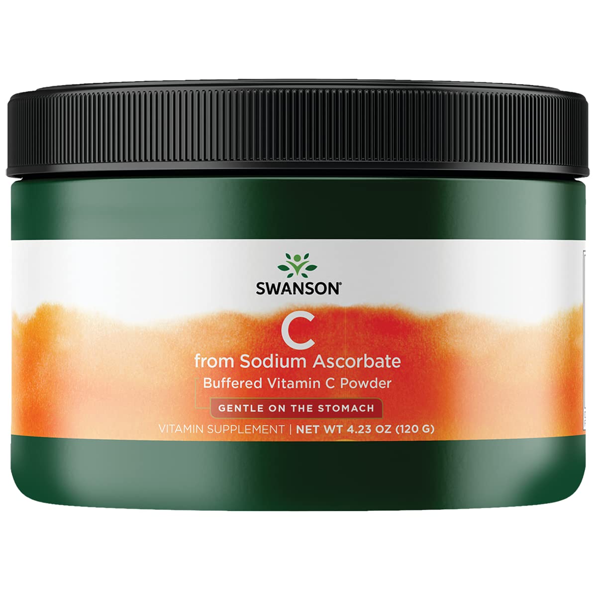 Bottle of Swanson VIT C from Sodium ASCORBATE 4.23oz