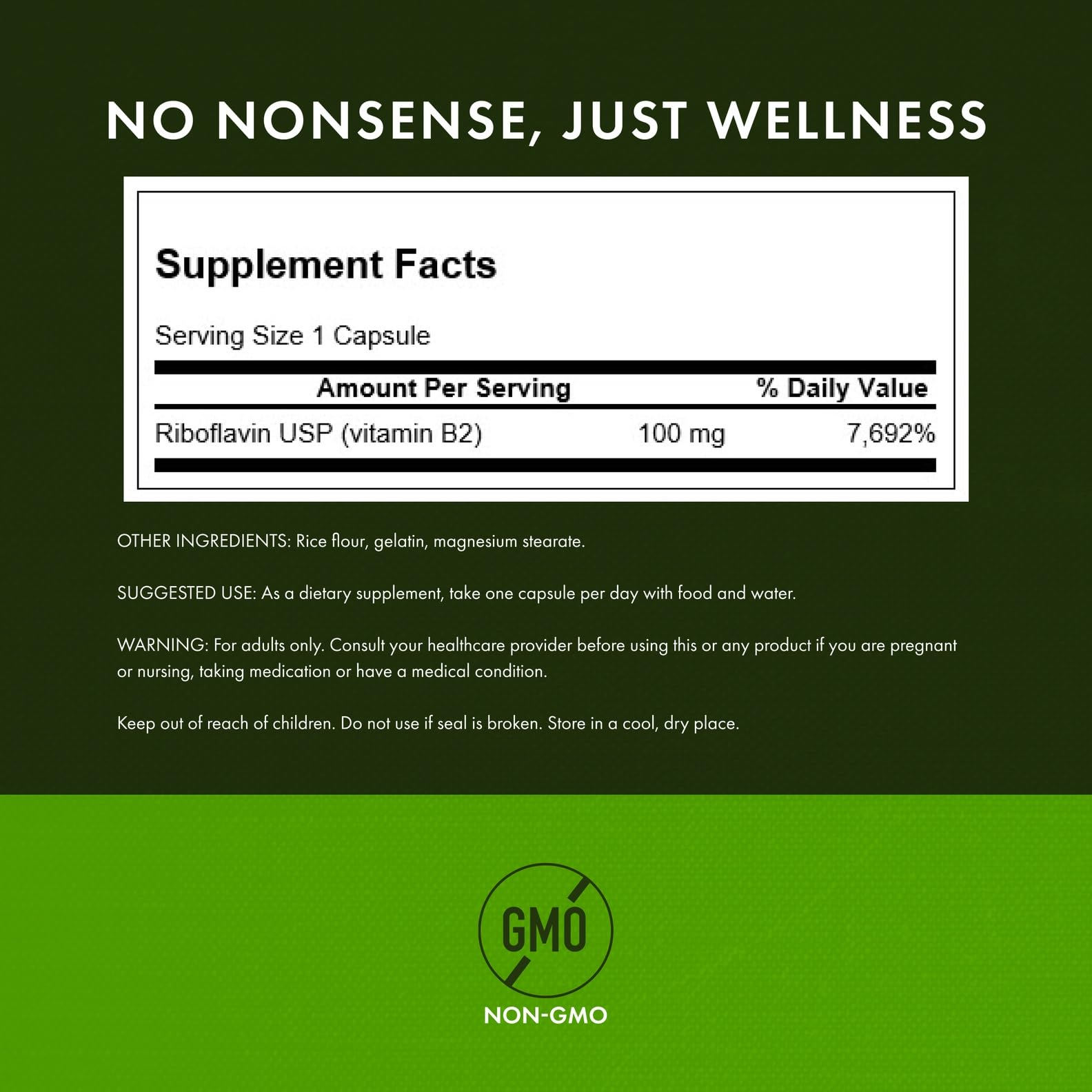 Swanson Vitamin B2 100 mg bottle and packaging