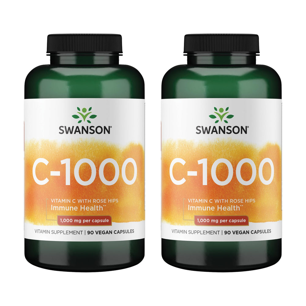 Swanson Vitamin C with Rose Hips bottle – 90 capsules