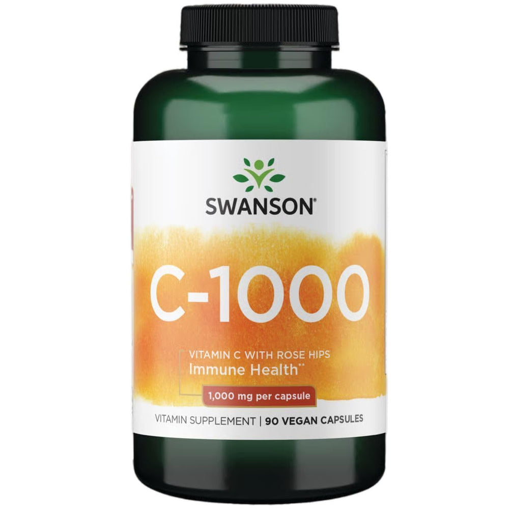 Swanson Vitamin C with Rose Hips bottle - front view