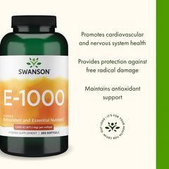 Dosage information for Swanson Vitamin E 1000 IU 250 sgels