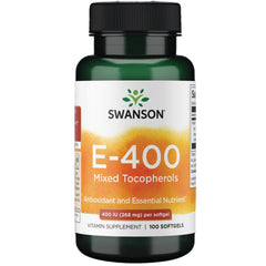 Swanson Vitamin E Mixed Tocopherols bottle label