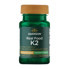 Bottle of Swanson Vitamin K2 MK-7 200mcg softgels
