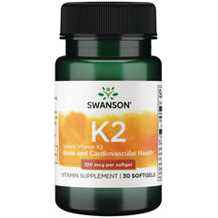 Swanson Vitamin K2 MK-7 100 mcg softgels bottle front