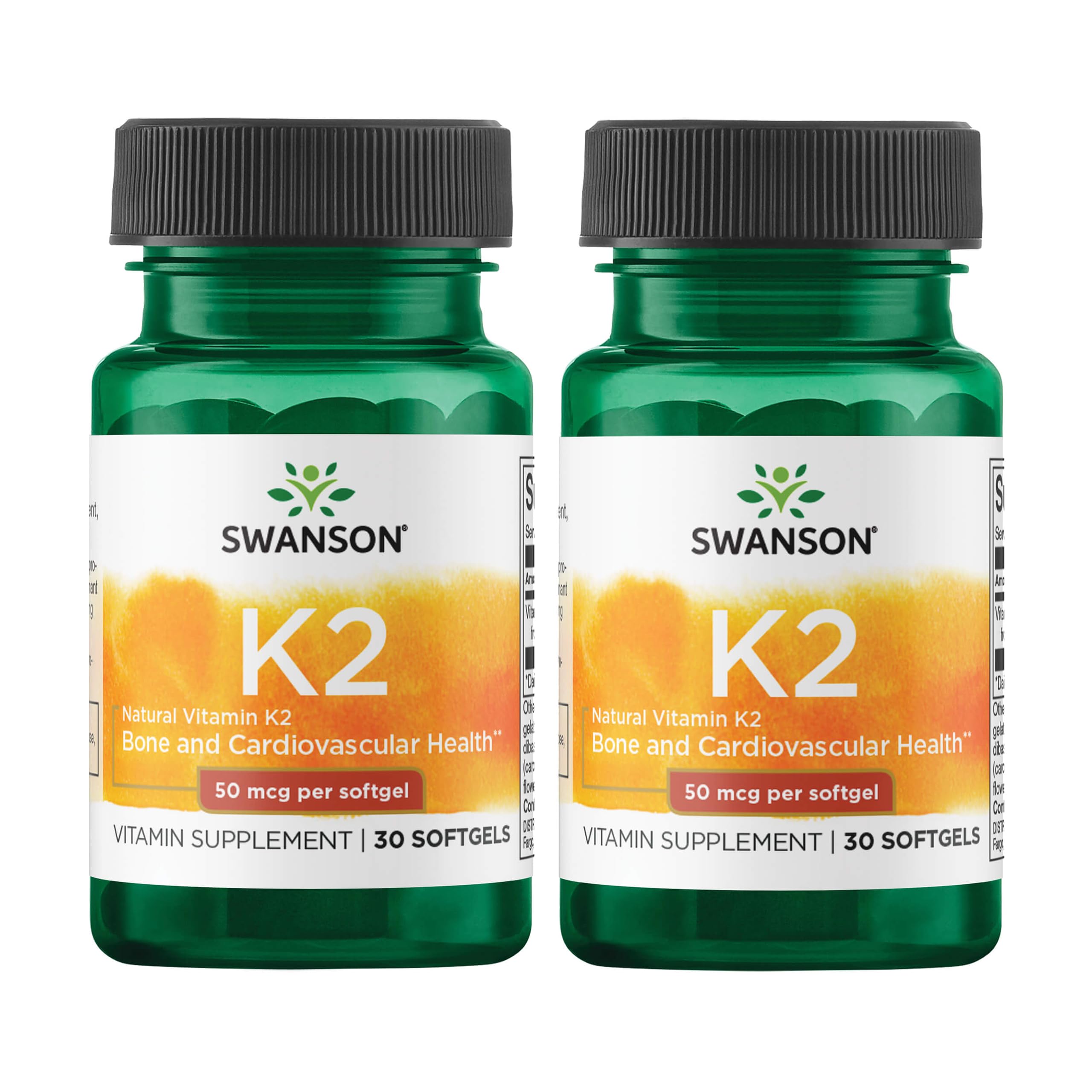 Swanson Vitamin K2 MK-7 Natto 50 mcg softgels bottle