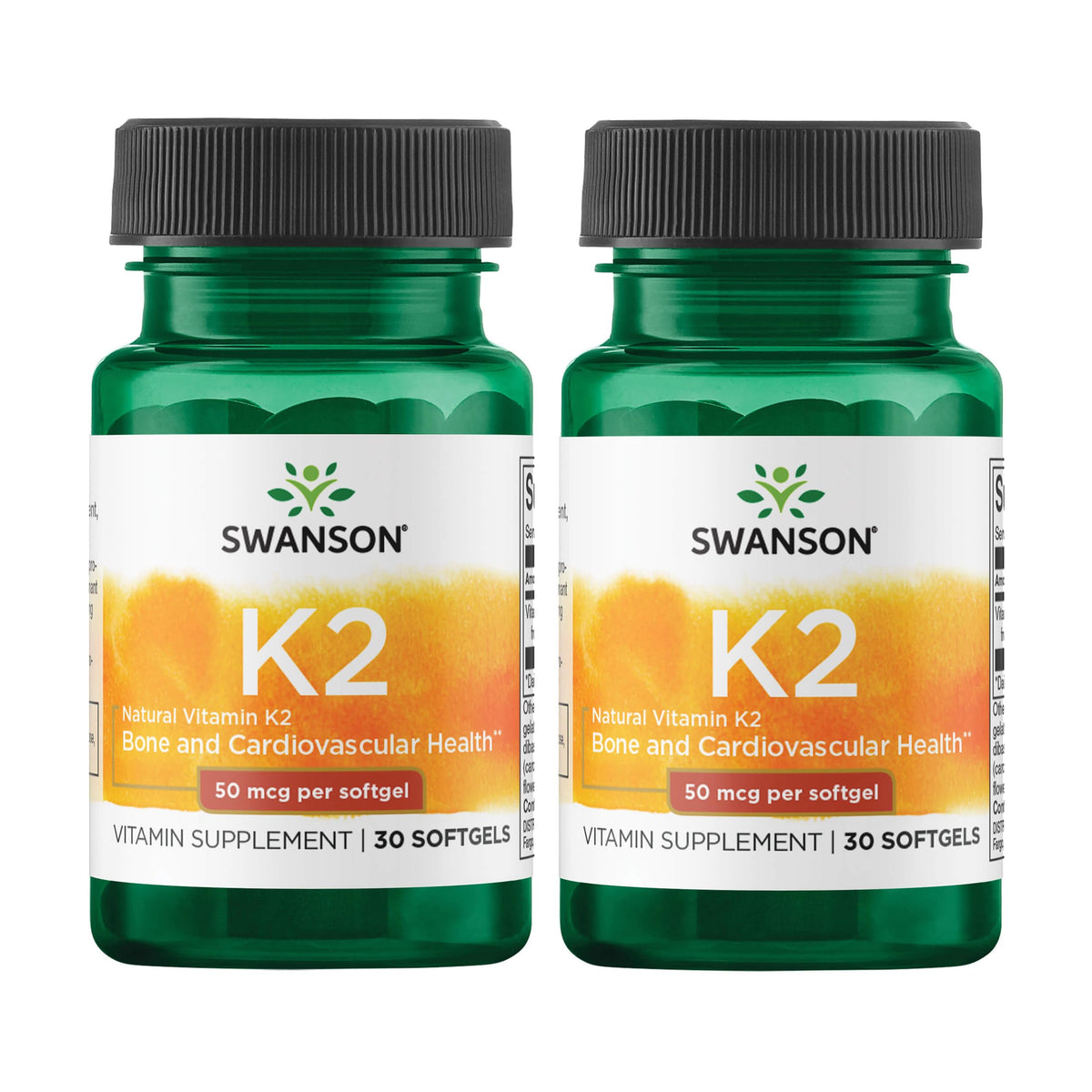 Swanson Vitamin K2 MK-7 Natto 50 mcg softgels bottle