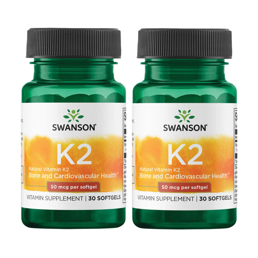 Swanson Vitamin K2 MK-7 Natto 50 mcg softgels bottle