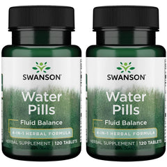 Swanson Water Pills 120 Tabs Pack of 2 bottle front view