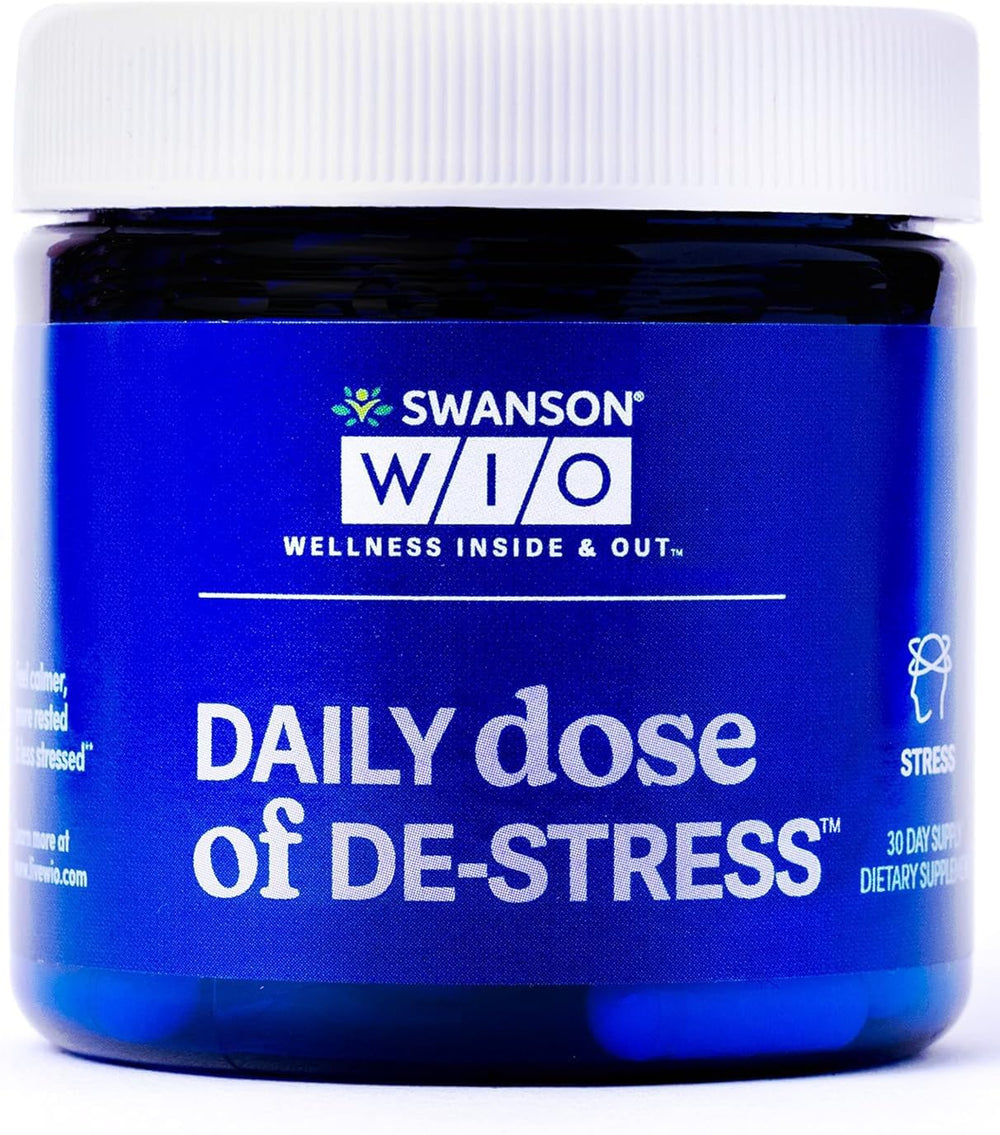 Swanson WIO DE-Stress bottle front label