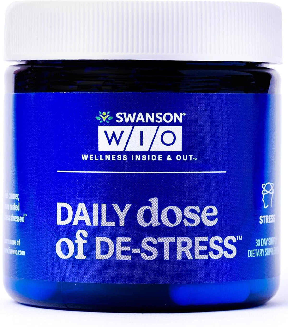 Swanson WIO DE-Stress bottle front label