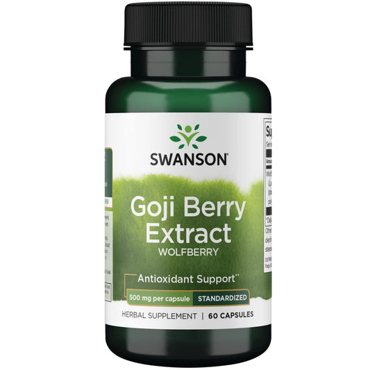 Swanson Wolfberry Goji Berry Extract 500 mg bottle – 60 capsules