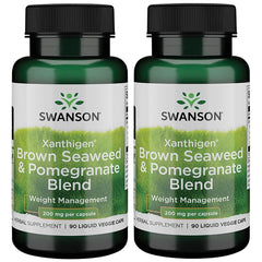 Swanson Xanthigen Brown Seaweed and Pomegranate Blend 200 mg, 90 Liquid Veggie Caps (2 Pack)