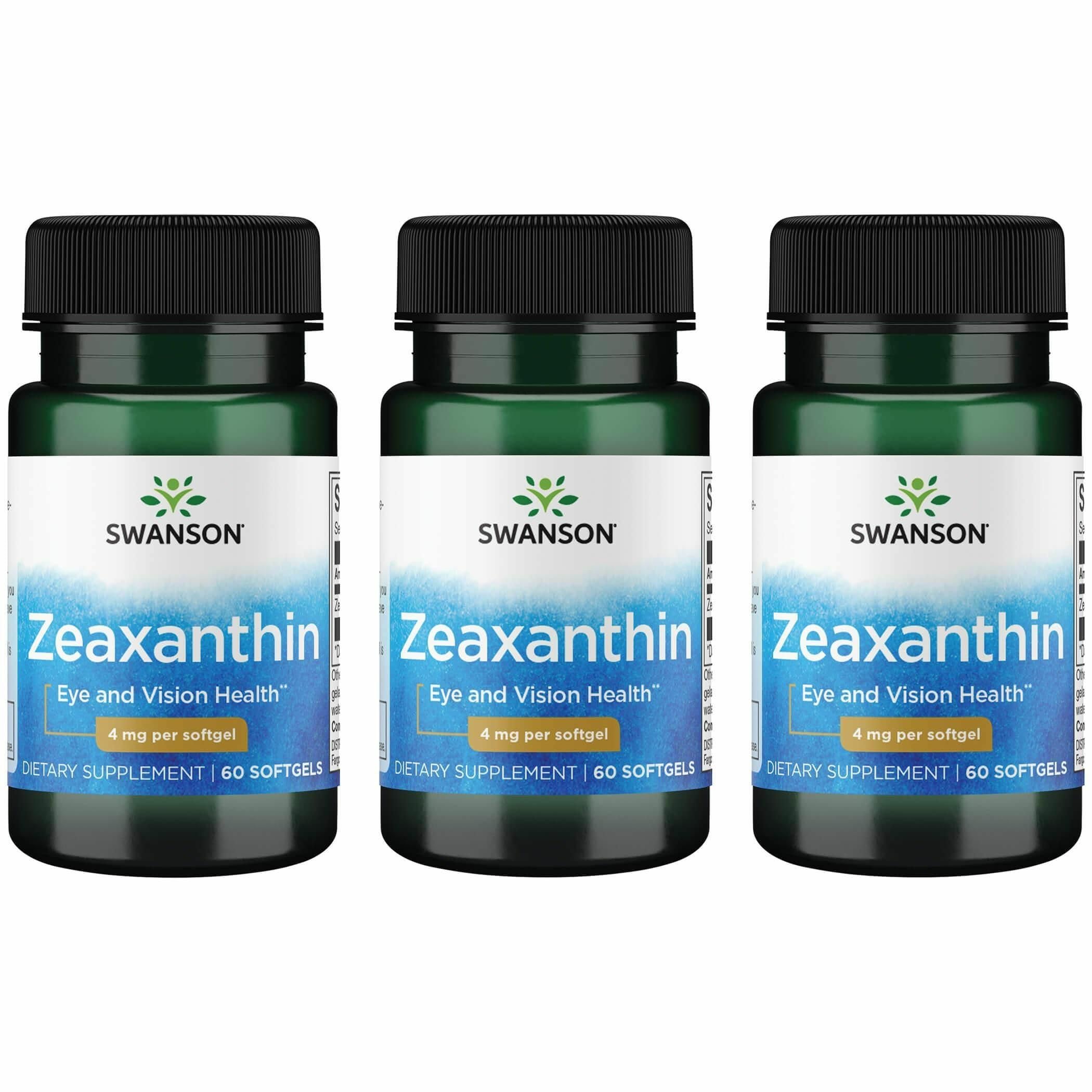 Swanson Zeaxanthin 4 mg 60 softgels bottle front