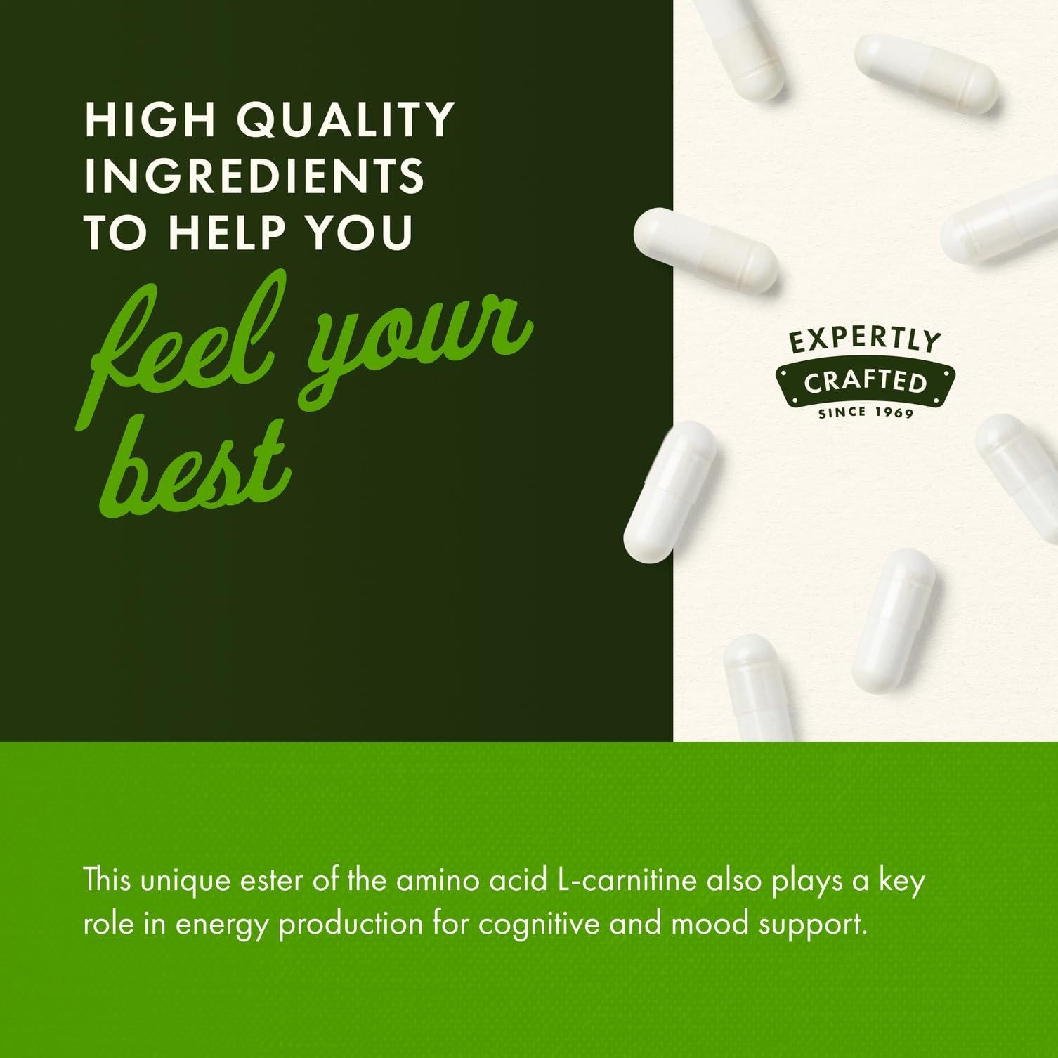 Ingredients panel for Swanson Acetyl-L-Carnitine