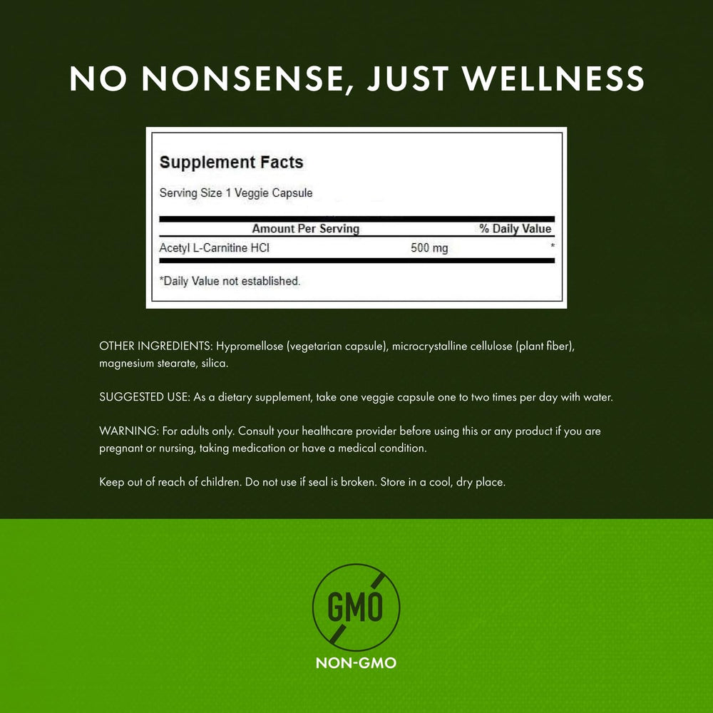 Swanson Acetyl-L-Carnitine label