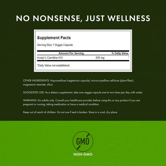 Swanson Acetyl-L-Carnitine label