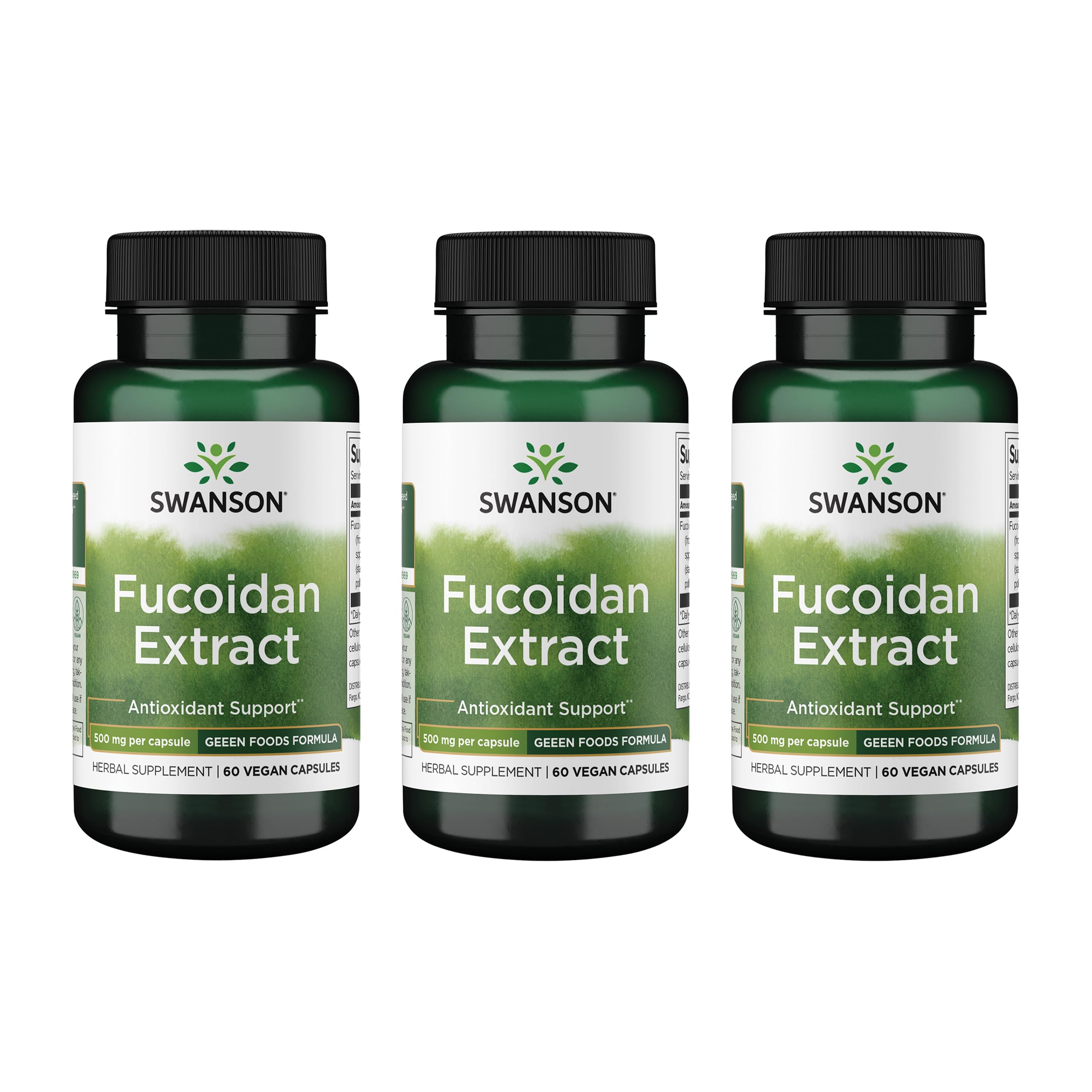 Swanson Fucoidan Extract 500mg bottle front